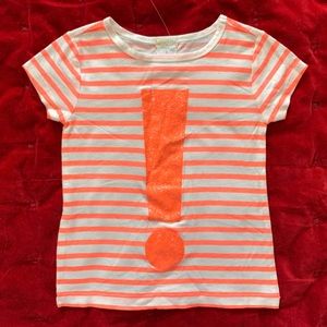 J. Crew Crewcuts orange exclamation tee girl 2 NEW